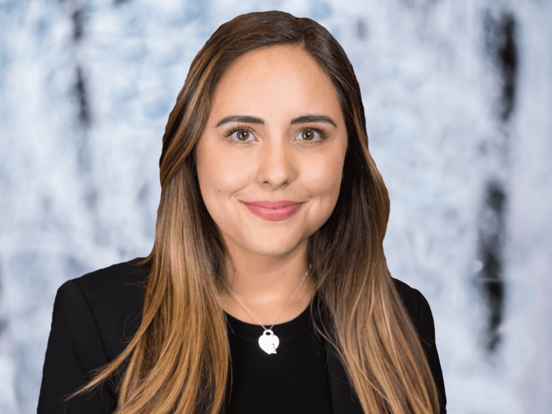 Loan processor, Mariel Frias.